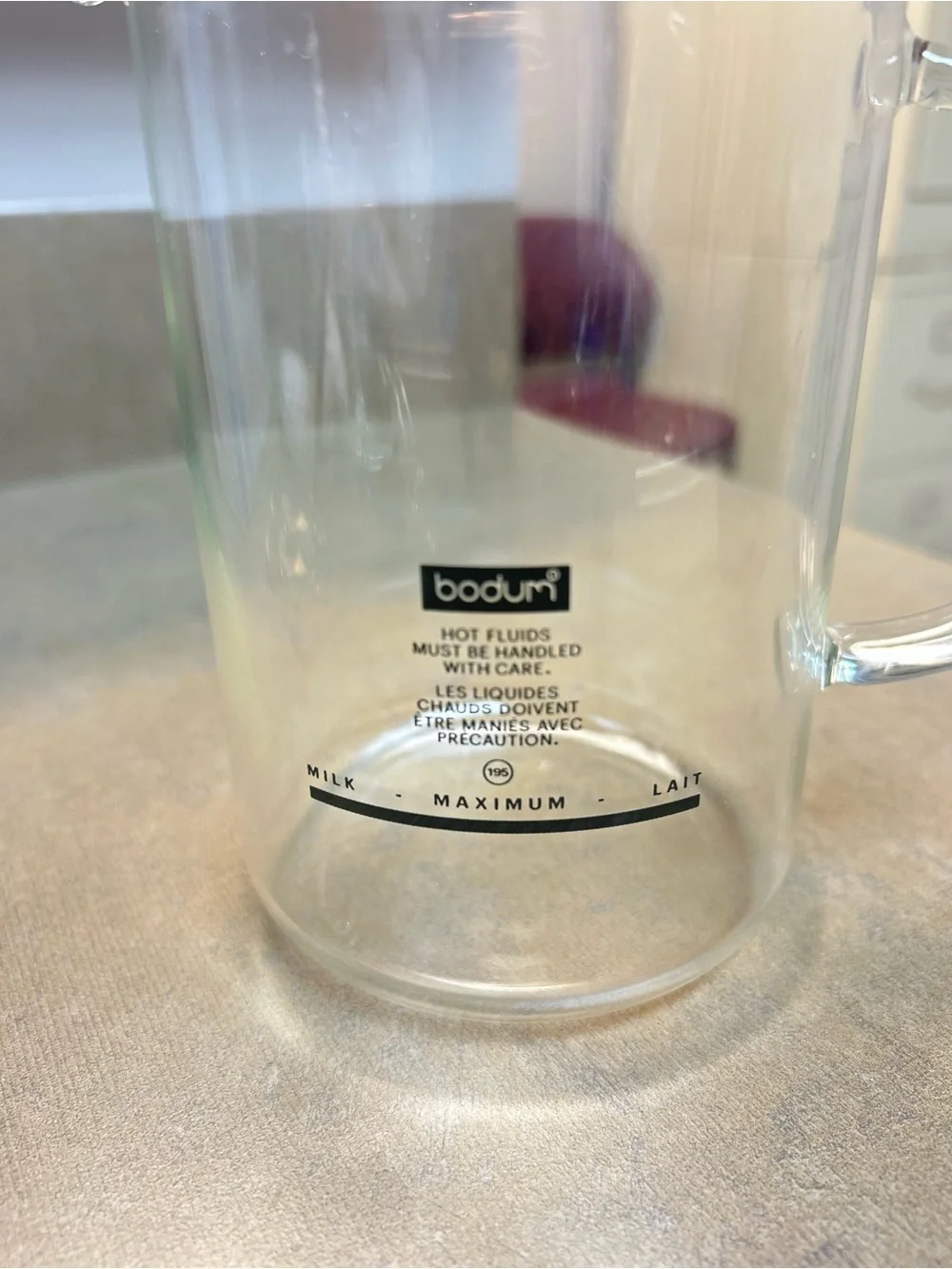 Bodum Clear Glass Carafe & Handle French Press with Black Accents